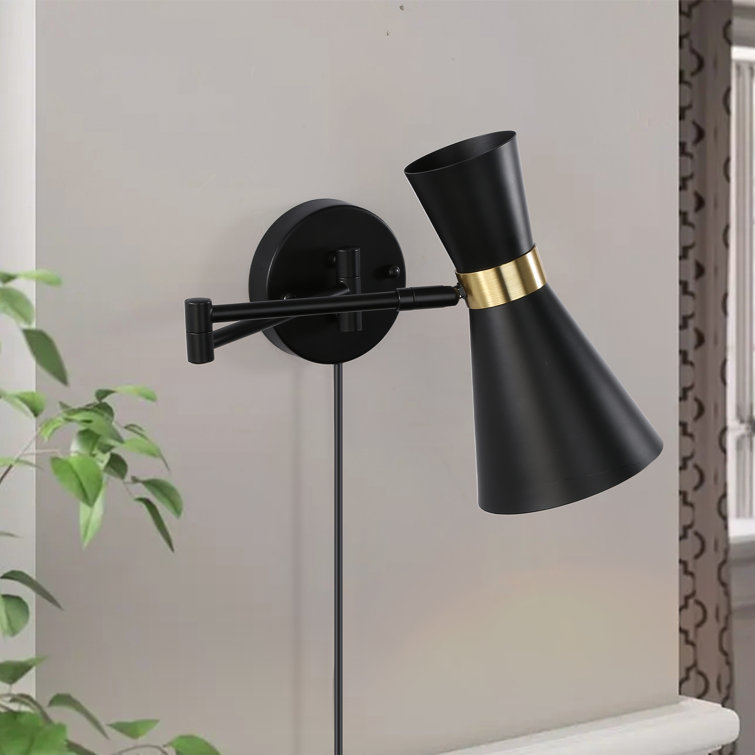 Vintage swing outlet arm wall lamp